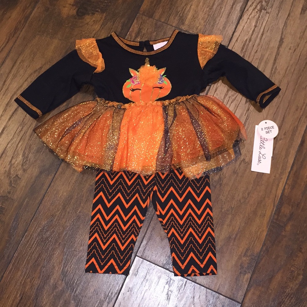 Little Lass 2 Piece Halloween Unicorn Outfit